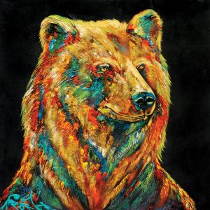 Cinnamon Bear, 60x60 inches