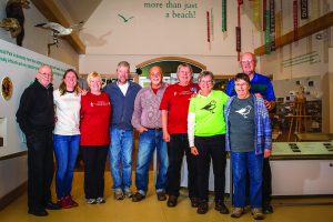 The Friends of Nancy Island board, l-r: Peter Willmott, Jessica Jackson Lehr, Elaine Mundle, David Foster, Brian Mundle, John Ferguson, Marilyn Beecroft, Rob Potter, Mary Watson. Absent: Fiona Ryner, Ryan Mundle.