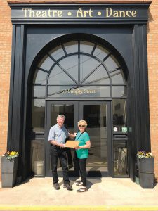 Board chair Dave Saunders and administrator Susan Cook in front of the BMFA’s new location.
