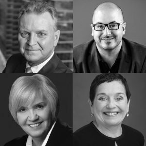 The Sotheby’s team (clockwise from top left): Brad Henderson, President & Chief Executive Officer; Sacha Brosseau, Chief Brokerage Officer; Dianne Usher, Managing Broker; Maureen O’Neill, Broker of Record, Ontario.