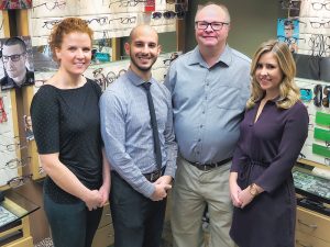 Left to right, Dr. Jayne Cation, Dr. Wissam Toutounji, Dr. Eric Raymond and Dr. Sarah Hanmer of Collingwood Optometry.