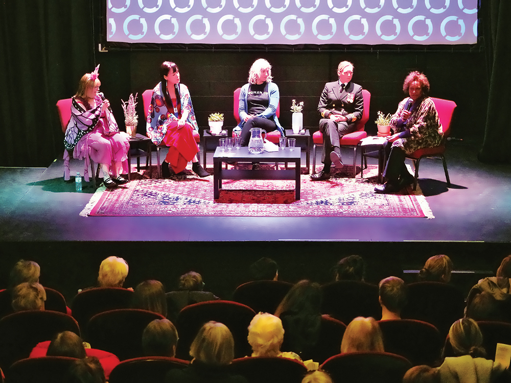 A conference for International Women’s Day at the Simcoe Street Theatre.