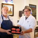 At Blue Ridge Meats in Collingwood, owner Chris Rich and his son Matthew make all-beef patties with onion, garlic, salt and pepper, as well as lamb burgers mixed with dried mint; turkey, feta and spinach burgers; jerk beef burgers; and burgers with onion, bacon or chunks of cheddar cheese mixed in.