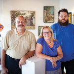 Owners Rick and Lyne Burek (with son, Jason, at right) think of the artists as an extension of their family.