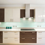 Colour blocking is on trend – highlighting certain areas such as the cooking area with darker accent colours.