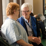 Roberta McFadden (right) has been a volunteer in the Emergency waiting room at Collingwood General & Marine Hospital for a year. “I enjoy the interaction with the patients and their families,” she says.