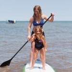 Kelly Knoch takes Avery James for a paddle on Georgian Bay.