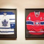 Proudly displayed in the lower level games room are two framed and autographed hockey jerseys.