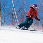 Anna Smol skis in The Orchard, Blue Mountain’s newest expansion, with six new trails spread out over 64 acres of terrain, serviced by The Orchard Express high-speed, six-person chairlift. At a cost of $7.5 million, The Orchard is Blue Mountain’s largest on-hill expansion in the past 30 years.