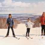 From the beginning, Osler Bluff was a family club. This photo, taken in 1971, shows three young club members at the top of the “Sleighride” run. The original Osler membership cost a mere $100, plus annual dues of $25, covering both the member and family.
