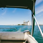 Summerbound Tours’ 25-foot pontoon boat serves as a 360-degree platform to view the Escarpment and the Bay.