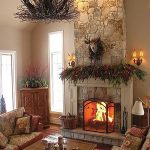 Natural stone is still the most popular fireplace facing, but keep in mind that traditional stone fireplaces require a solid concrete foundation because of the weight of real stone. Cultured stone veneers offer a lighter alternative with the real stone look.