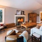 Two new fireplaces were added to the house during the major renovation, including one in the living room. Both were custom built and designed by Paul Rowles of Creemore