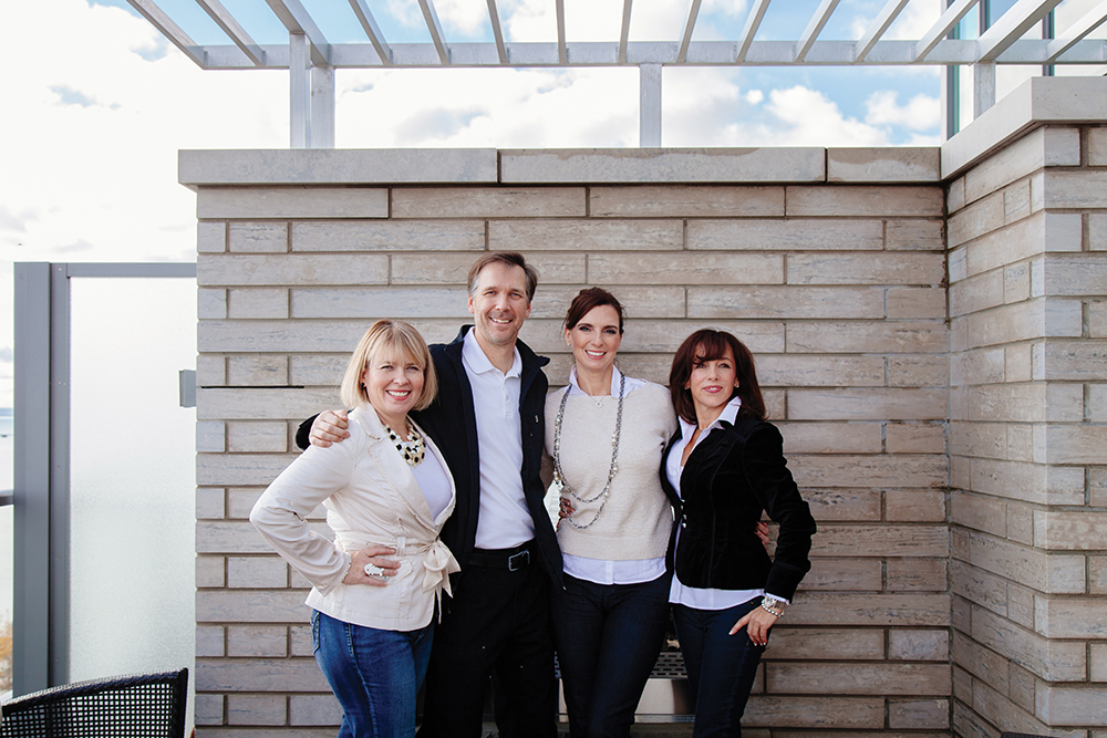 The team at Properties by HER, left to right: Lara Kalins, Mark Beadle, founder Christina Herauf and Tracy Feltham.