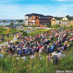 PHOTO BY DAVE WEST - The Shipyards Amphitheatre, a community park located at the north end of Maple Street, draws crowds to the waterfront to watch musical and theatrical performances.