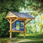 The put-in at Edenvale Conservation Area provides travel and other information to visitors