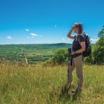 Colleen Zouhar takes in the magnificent view of the Beaver Valley from the Bruce Trail.