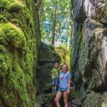 Sophie MacCallum, Oliver McCollum and Abigail McCollum explore the trail in Nottawasaga Lookout Provincial Park.