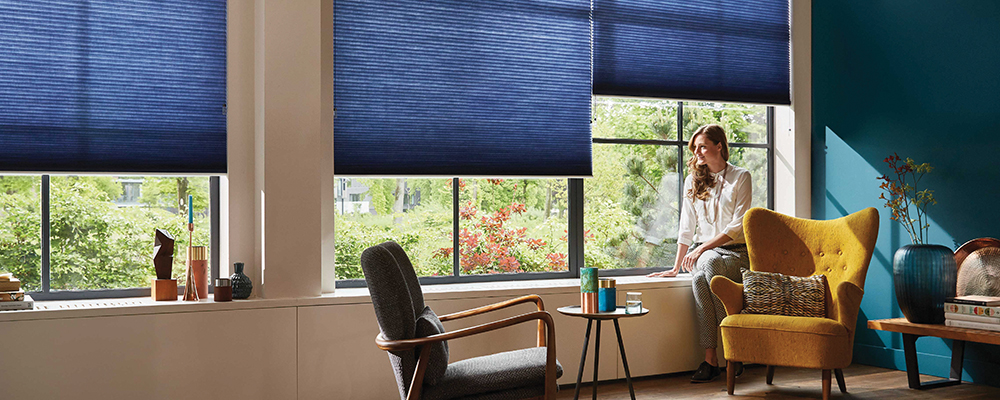 Hunter Douglas Duette Honeycomb Shades are engineered to provide energy efficiency at the window in both cold and warm climates, and are available in a range of pleat sizes, fabrics, colours, opacities and textures.