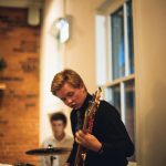 playing jazz at Gibson & Co. are former CCI students Decklan Funston (sax), Jonathan Contini (guitar), Jack Courtemanche (drums) and Nick Wyant (bass)