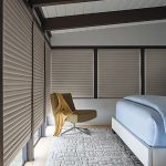 Sonnette Cellular Roller Shades from Hunter Douglas provide a clean esthetic and come in both a semi-opaque and room-darkening option, with a variety of fabric and colour choices.