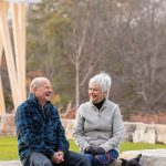 The Randalls take a break and share a laugh at Harbourview Park in Collingwood.