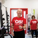 Bill Joyce demonstrates how to use resistance bands to keep muscles strong.