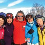 The Love to Ski Club at a recent outing (l-r): Karen Blunt, Cynthia Clunie, Alex Elliot, Joan Leishman and Jane Brown.