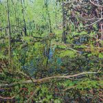 Forest Flood, oil on canvas, 28 x 32 inches.