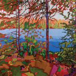 Wapomeo, Canoe Lake, oil on canvas, 48 x 54 inches