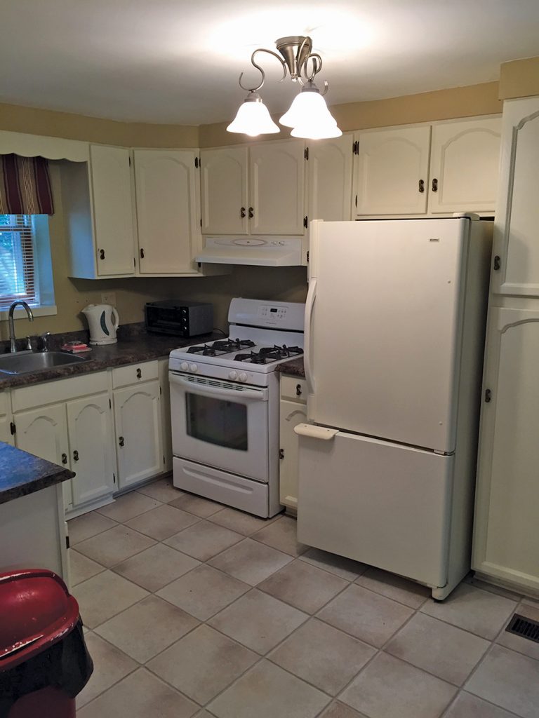 The original kitchen was completely redesigned.