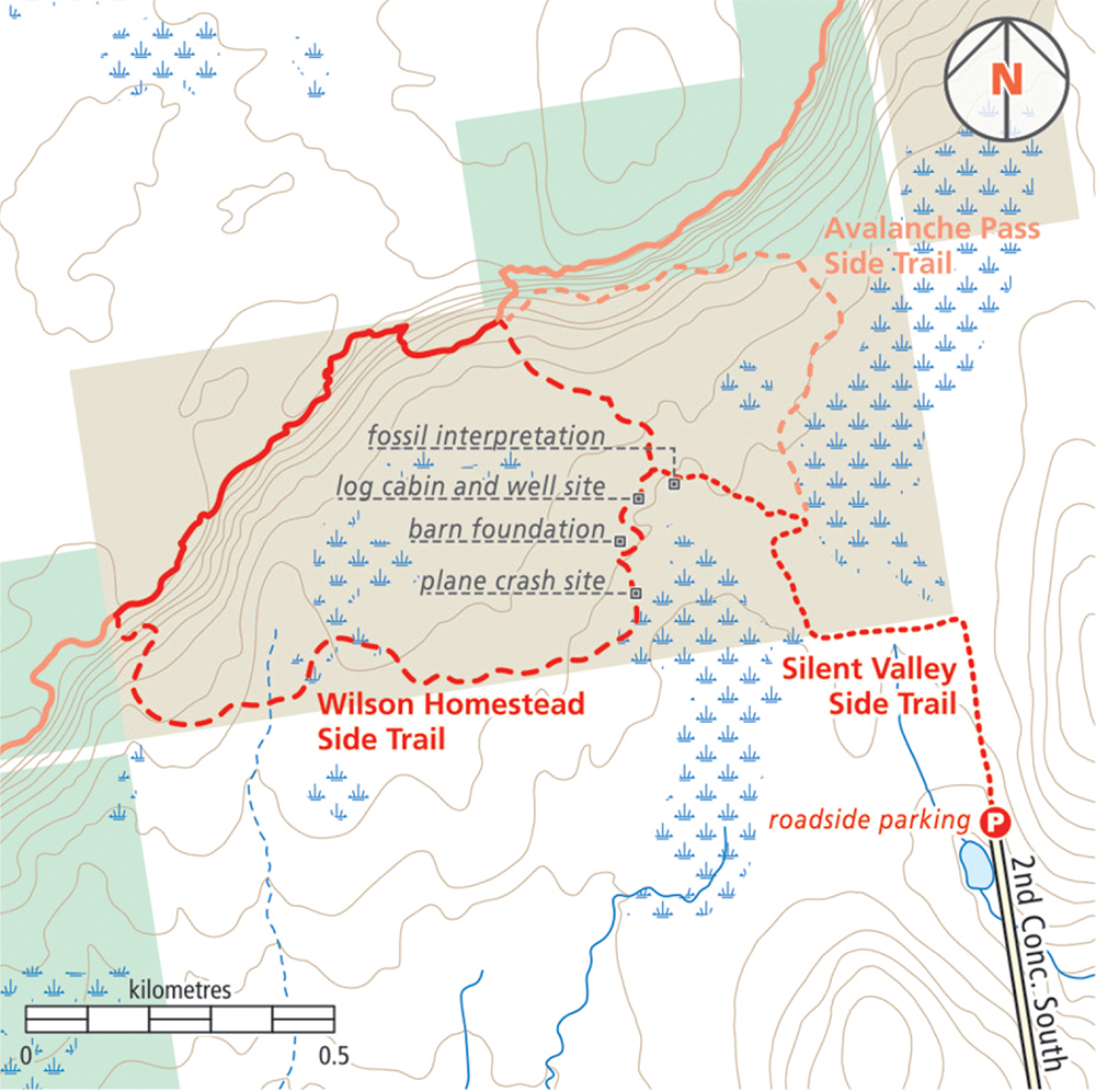 A map of the Silent Valley Trail.