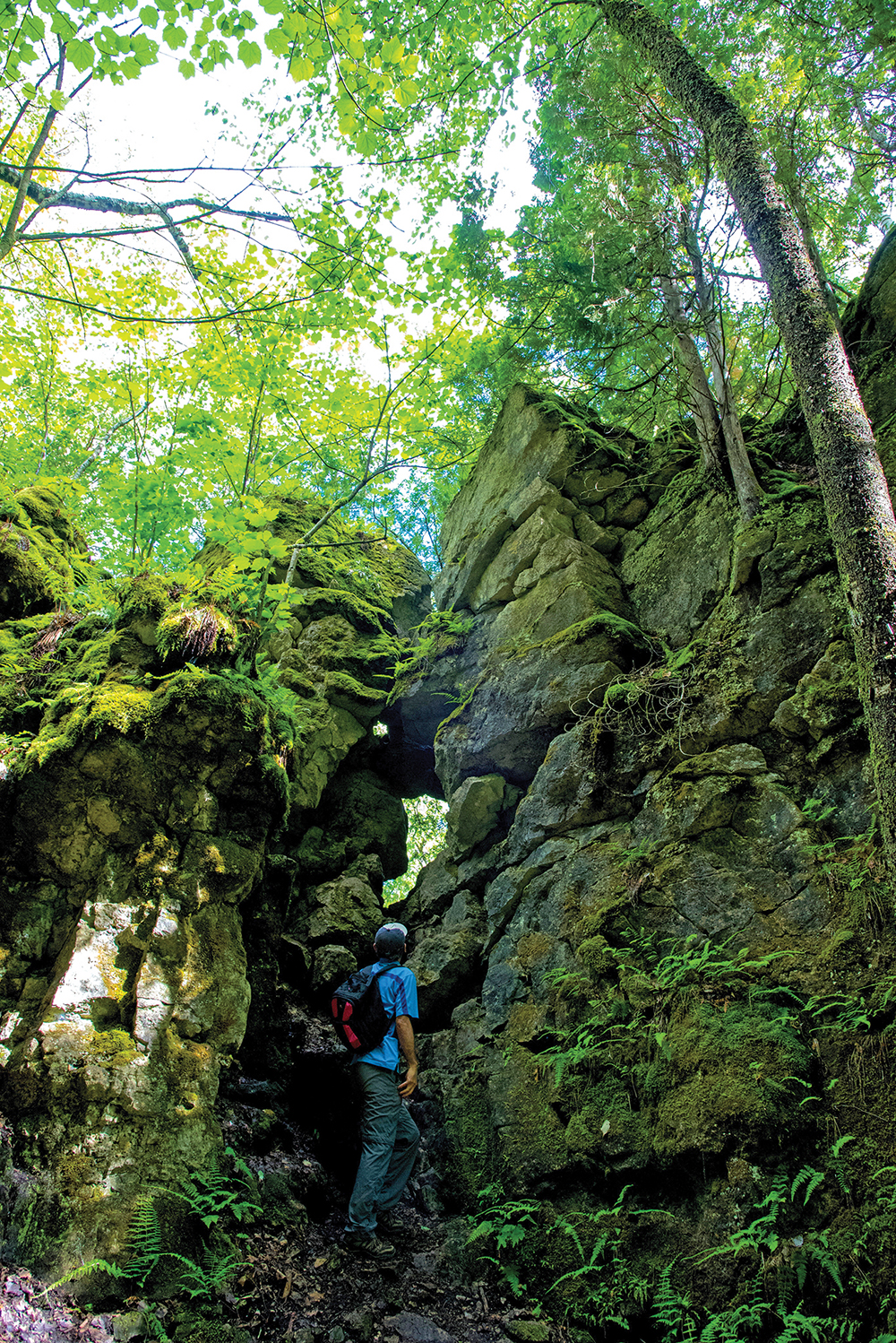 Barry Zimmermann takes in one of the stunning rock formations on the upper part of the trail