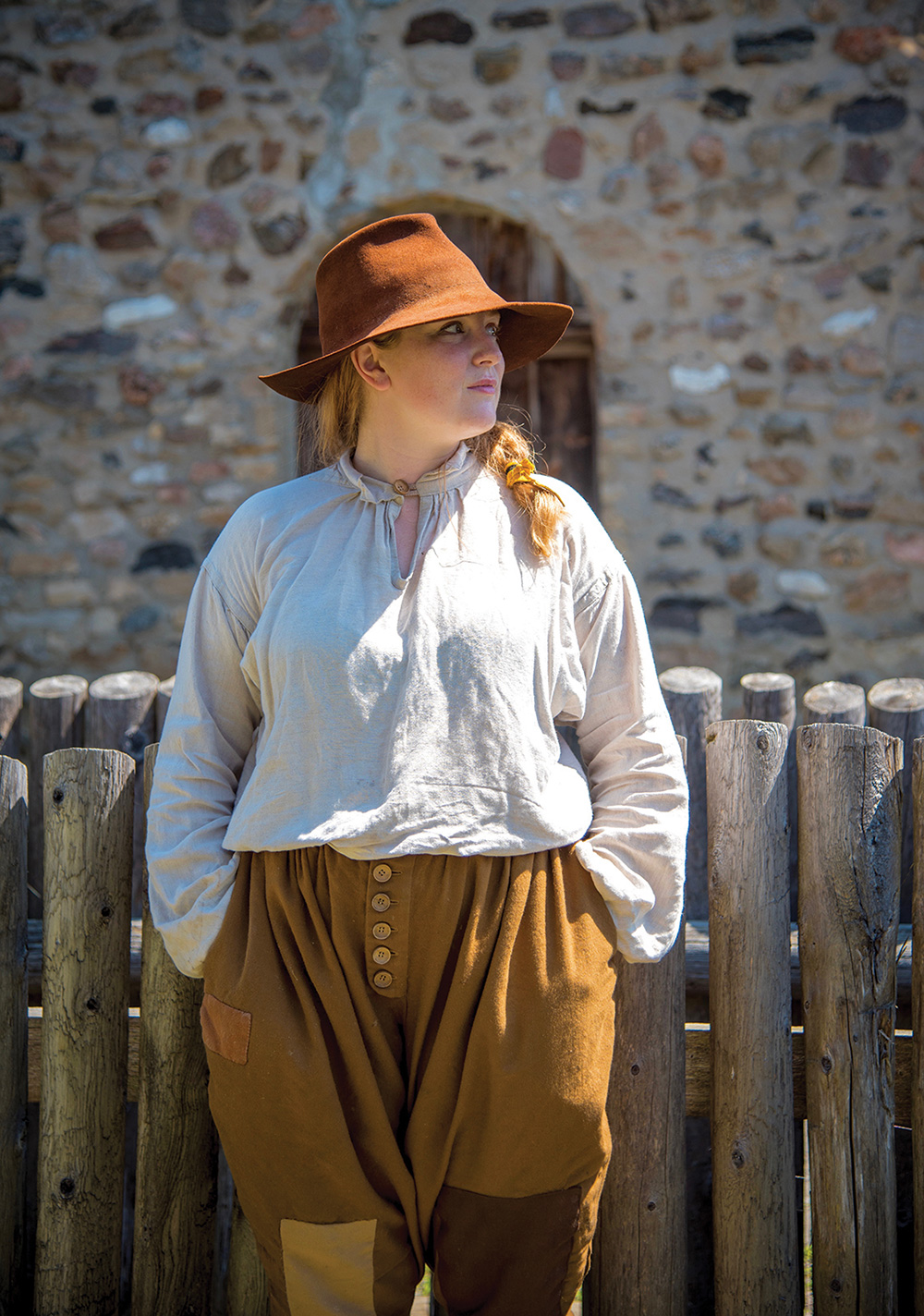 Guides dressed in period costume, Madelaine MacDonald.