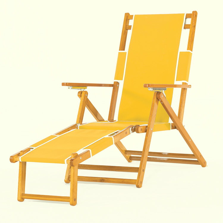 Oak and Canvas Sun Loungers