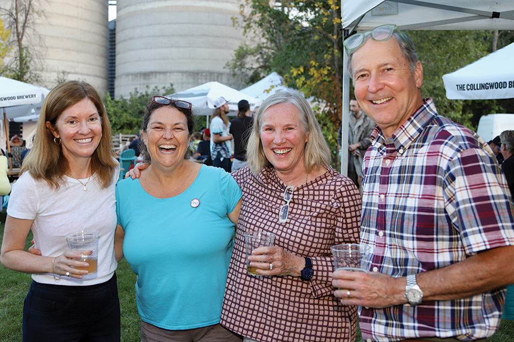 Christina Eaton, Jeanette Walta, Ann Kerr and David Scoon, enjoying a cold one at Escarpment Fest.