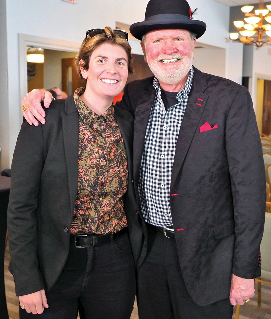 Kimberly Vincent and Thom Vincent, wearing his trademark hat, at the Collingwood council inauguration. 