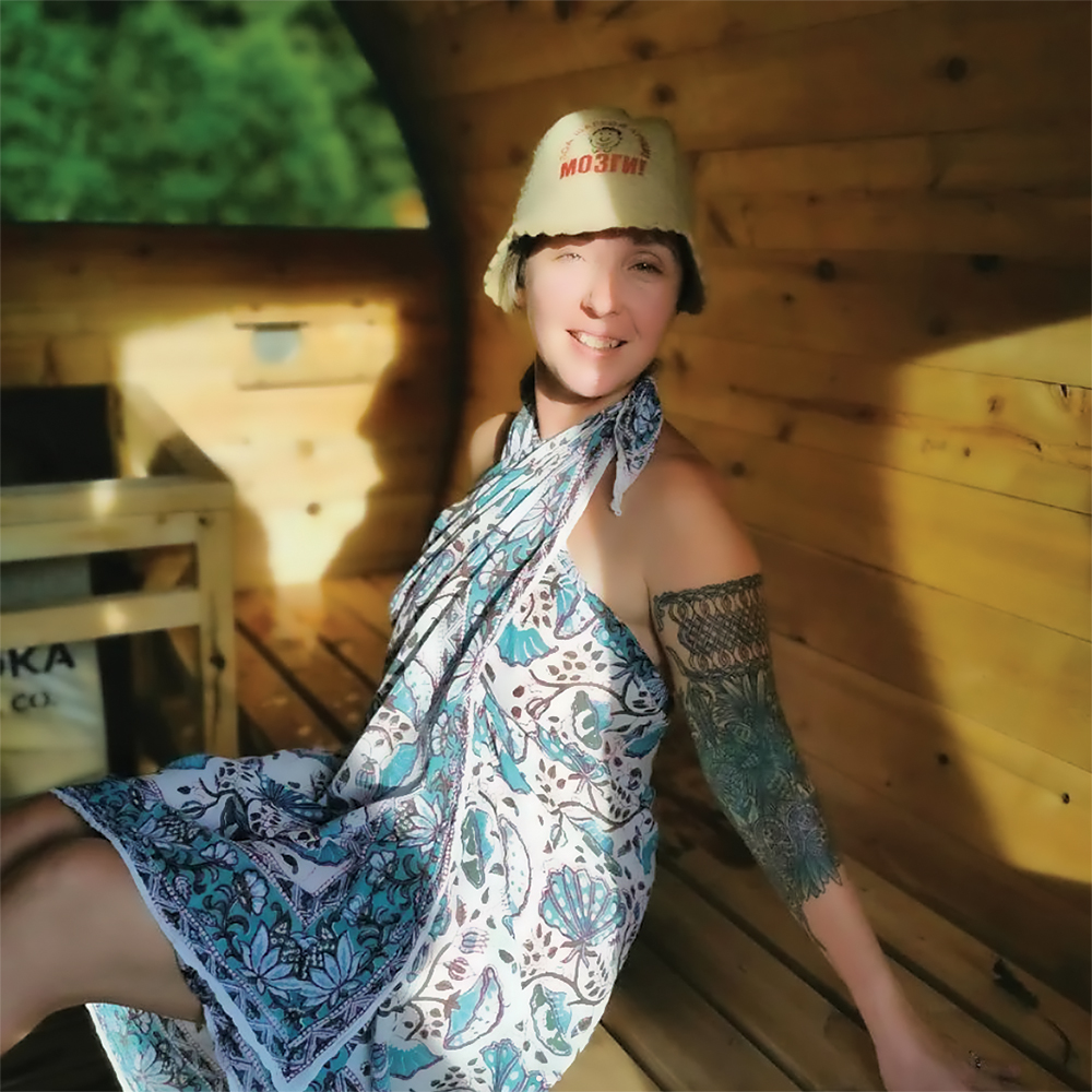 Mariya Garnet of Thornbury prioritizes use of her sauna at least twice a week.