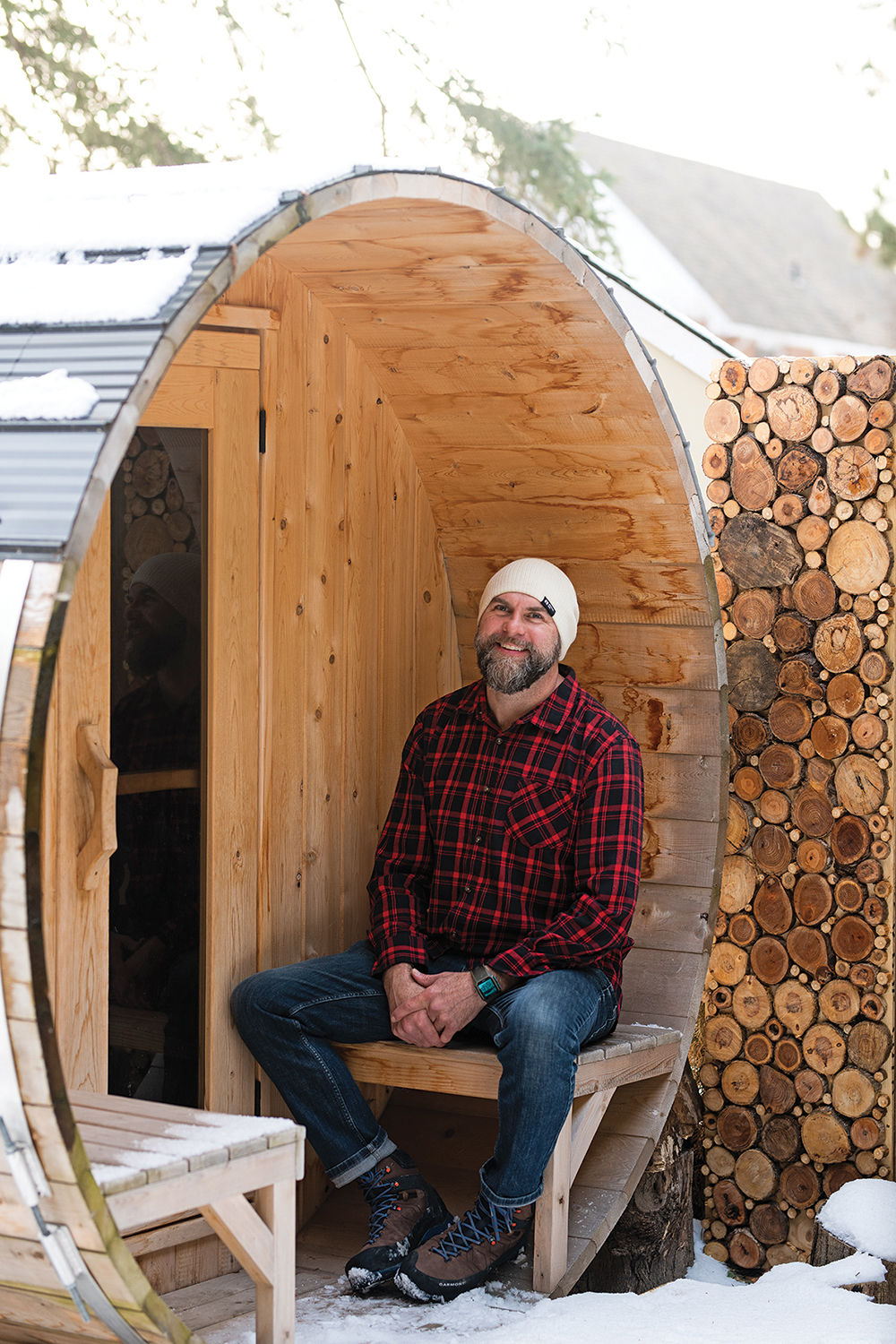 Ryan Markham builds custom residential saunas, and says the extreme temperatures help with both physical and mental recovery.