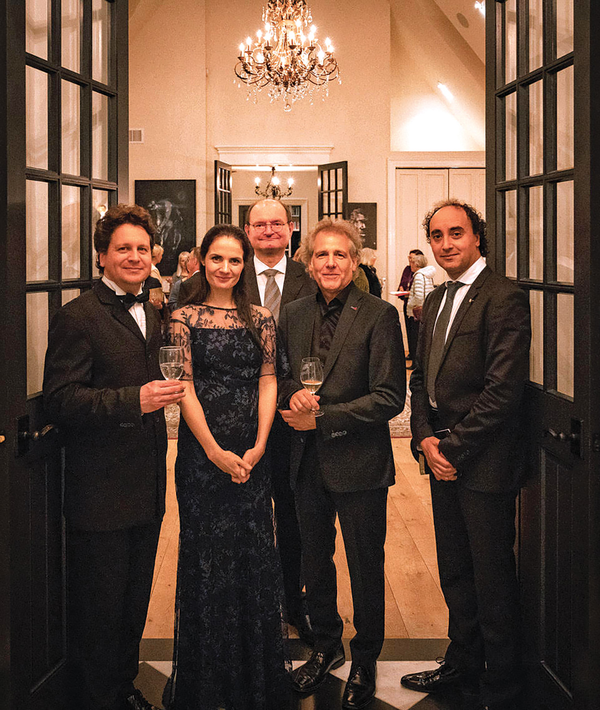 Daniel Vnukowski, Marta Potulska, Wolfgang Panhofer, Alexander Swete and Mario Hossen attended the gala at the Breakers House.