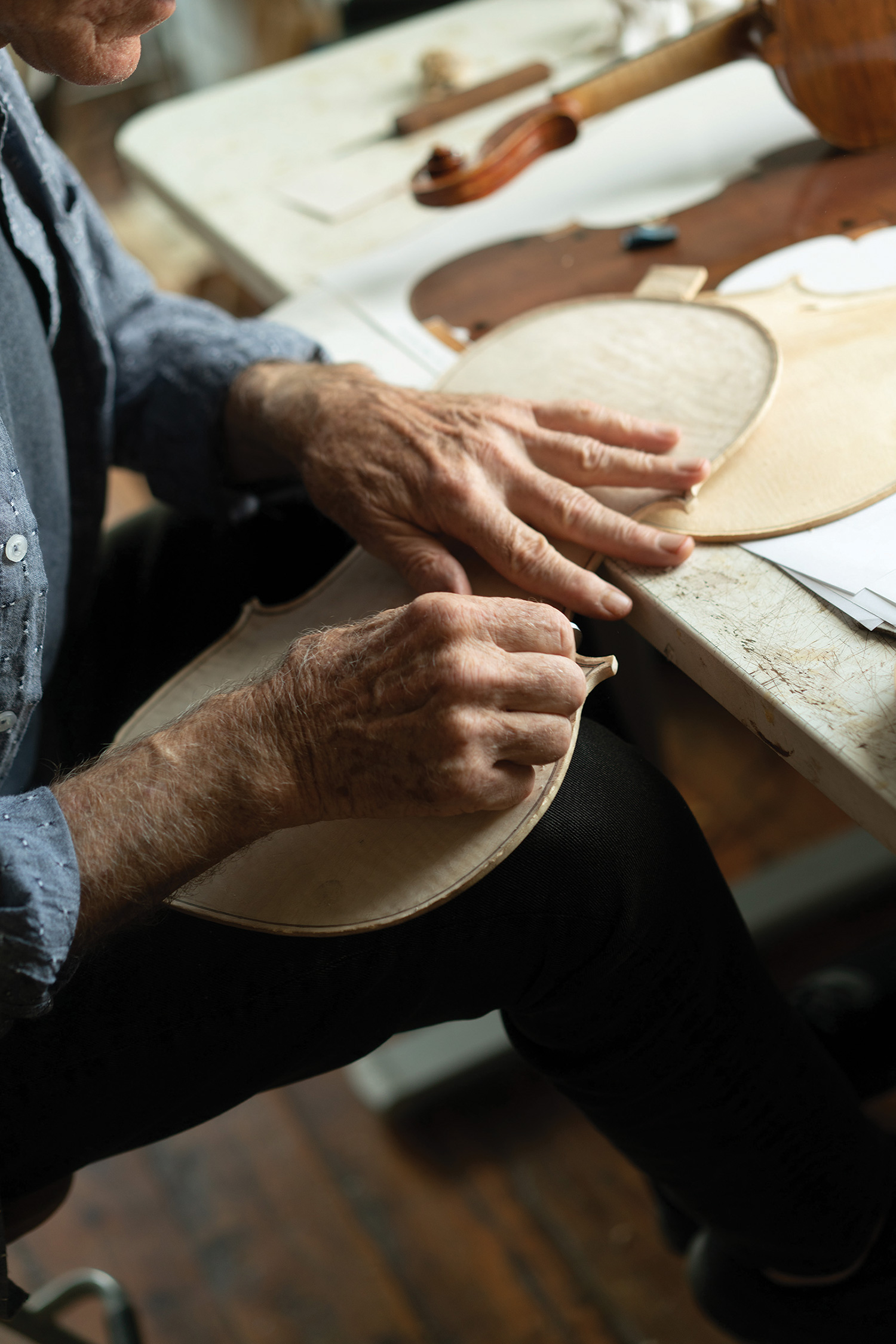 David Prentice gave many of his early violins away to friends who played folk and fiddle music, before becoming a full-time luthier.