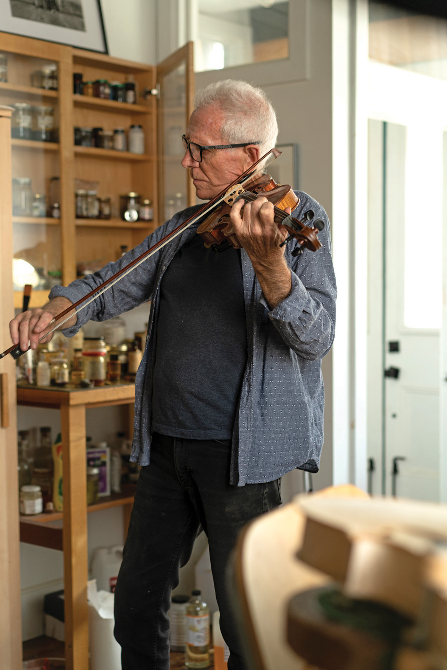 “I love the violin as an object,” says David Prentice in his workshop in downtown Flesherton.