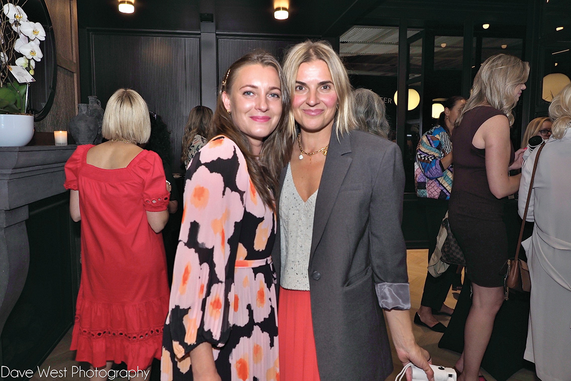 Anya Abou-Chalha with Justyna Lasocka of Metra Fashion House.