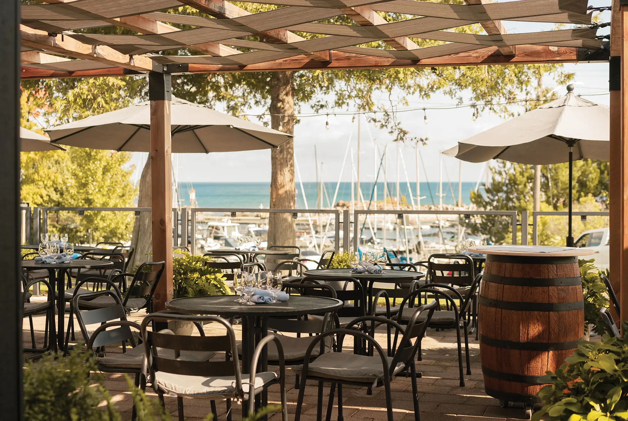 The Port’s patio is the perfect place to enjoy a signature cocktail.