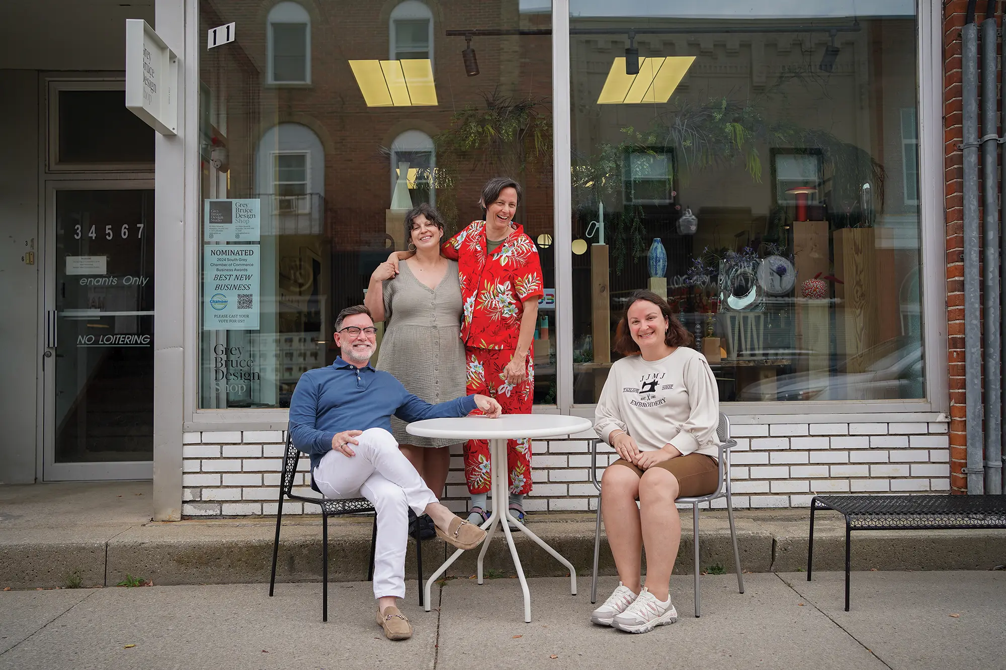 Markdale entrepreneurs (left to right): Robert Reid of Grey Bruce Design, Catherine Clarke and partner Susie Raposo of Susan’s Delicatessen, Alona Slipets of JJMJ Embroidery.